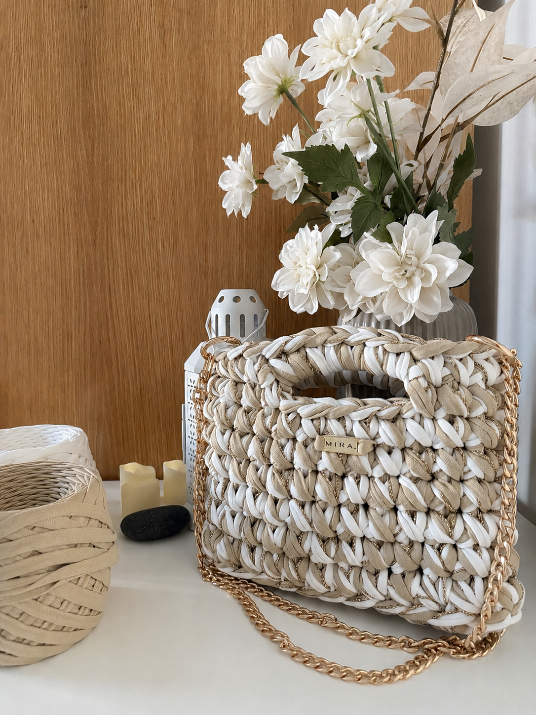 Lucia Handmade Bag White/Beige